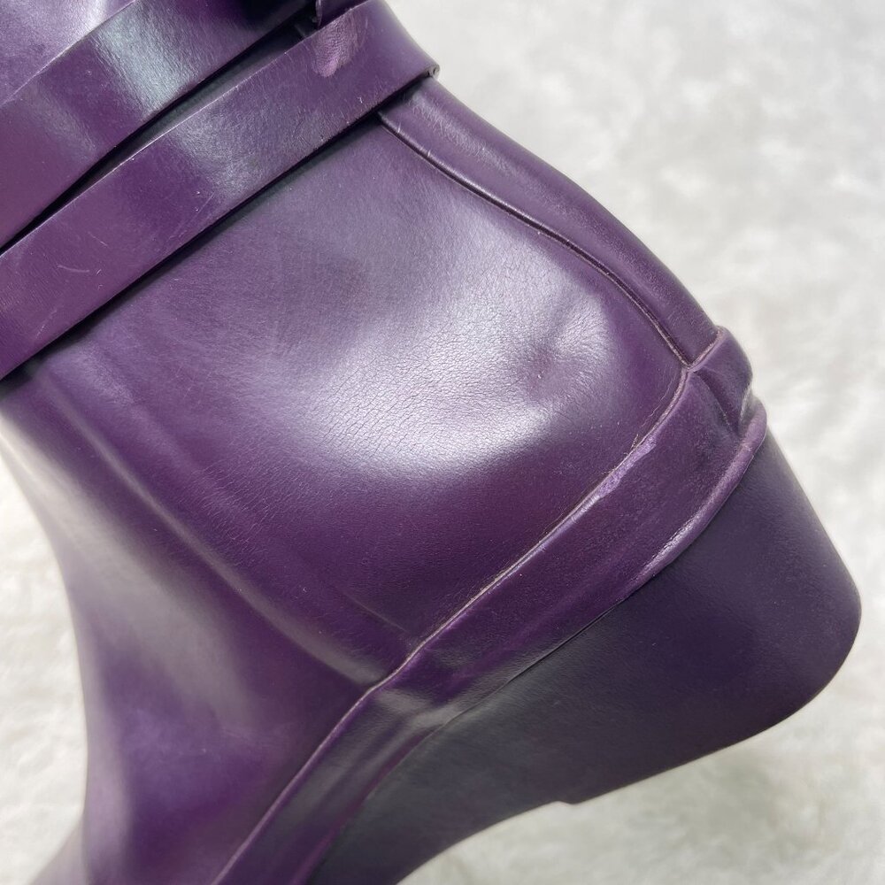 Hunter Women's Purple Andora Mid Calf Pull On Rain Boots Shoes Size 7 - Picture 14 of 16